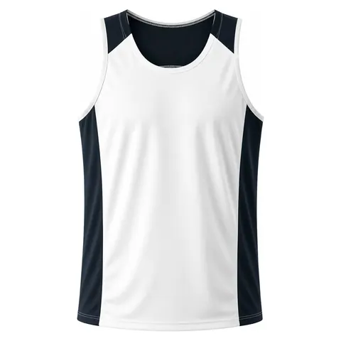 Aussie Pacific Premier Mens Singlets in White/Navy