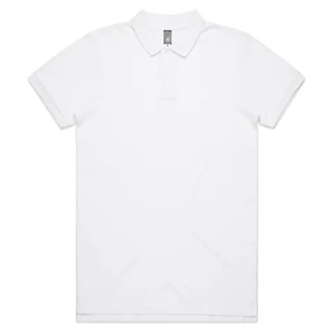AS Colour Pique Polo in White