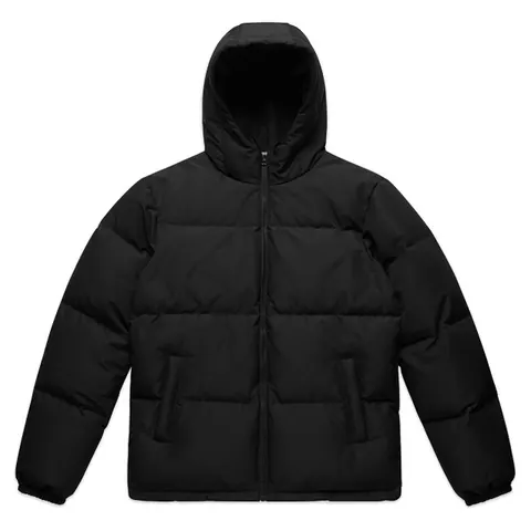 AS Colour Hooded Puffer Jacket in Black