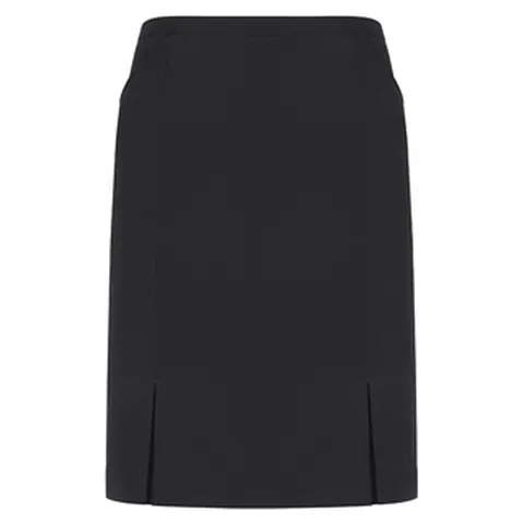 Biz Corporates Siena Womens Front Pleat Detail Straight Skirt