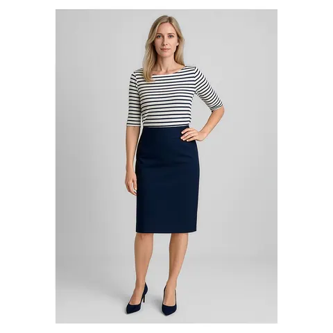 Biz Corporates Comfort Wool Stretch Womens Relaxed Fit Lined Skirt