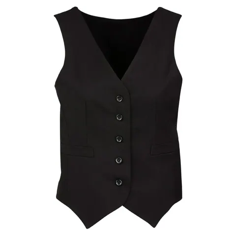 Biz Corporates Cool Stretch Womens Peaked Vest with Knitted Back