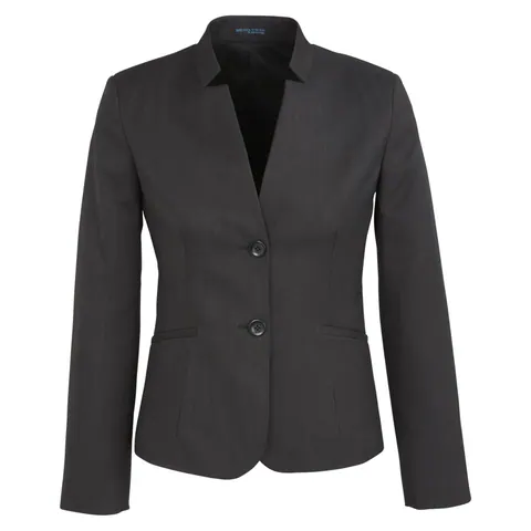 Biz Corporates Cool Stretch Womens Short Jacket with Reverse Lapel