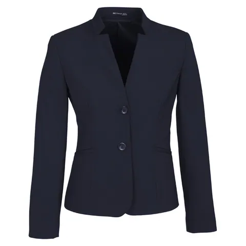 Biz Corporates Comfort Wool Stretch Womens Short Jacket with Reverse Lapel