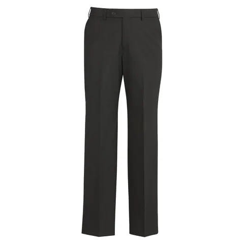 Biz Corporates Mens Comfort Wool Stretch Flat Front Pant