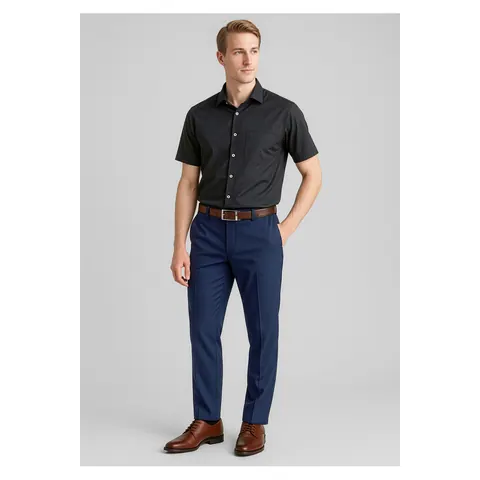 Biz Corporates Mens Comfort Wool Stretch Slimline Pant