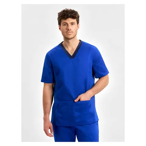 Inaura Riley Mens Stretch Scrub Top