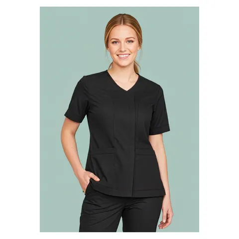 Inaura Parks Womens Zip Front Scrub Top