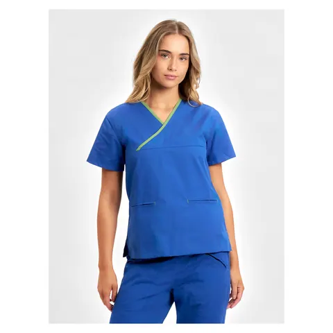 Inaura Classic Womens Contrast Scrub Top