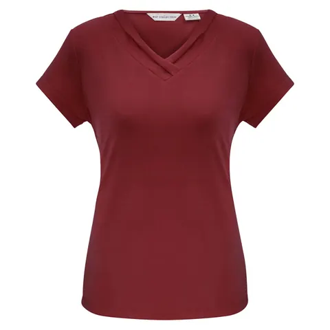Biz Collection Lana Womens Short Sleeve Top
