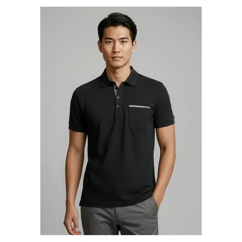 Biz Collection Mens Edge Short Sleeve Polo