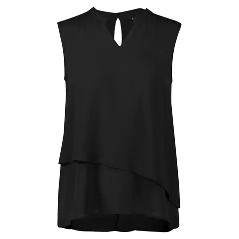 Biz Corporates Seville Womens Sleeveless Layered Blouse