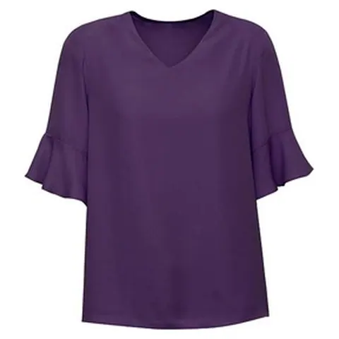 Biz Corporates Aria Womens Fluted Sleeve Blouse