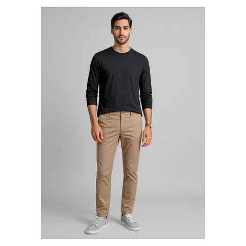 Biz Corporates Mens Traveller Tapered Stretch Chino Pant