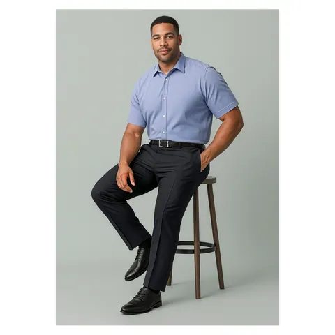 Biz Corporates Renew Mens Adjustable Waist Straight Leg Pant