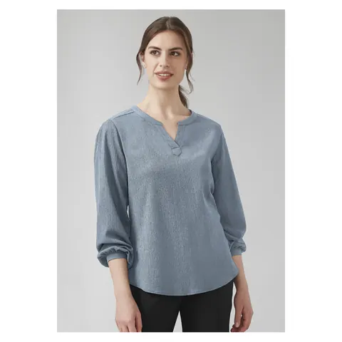 Biz Corporates Ruché Womens Long Sleeve Shirt