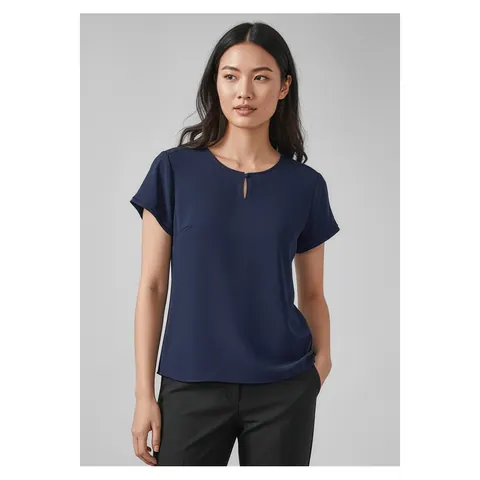 Biz Corporates Evelyn Womens Short Sleeve Blouse