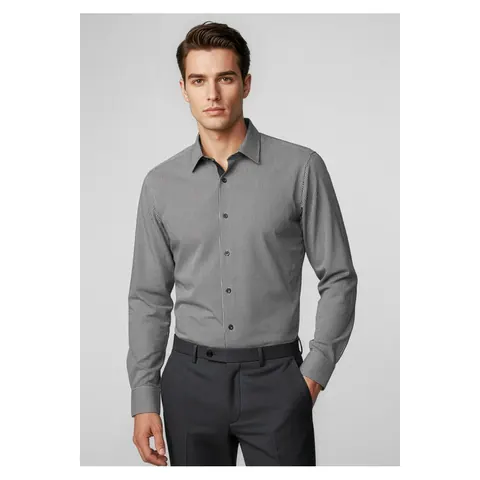 Biz Collection Mens Edge Long Sleeve Shirt