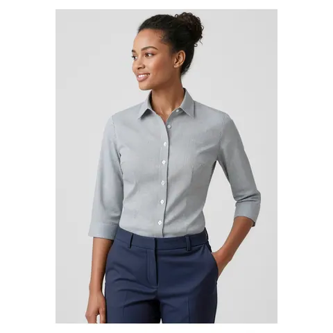 Biz Collection Ellison Womens 3/4 Sleeve Shirt