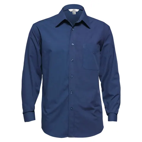 Biz Collection Micro Mens Check Long Sleeve Shirt