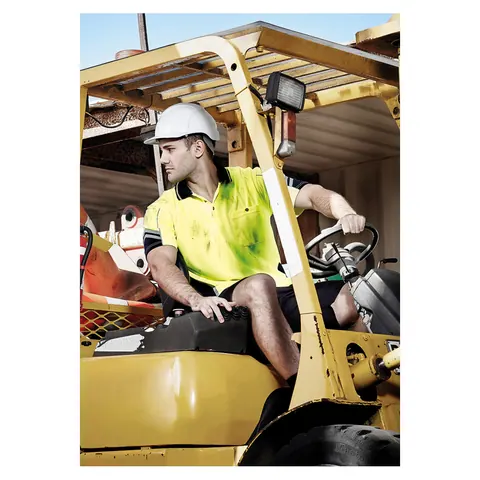 Syzmik Mens Hi Vis Squad Short Sleeve Polo