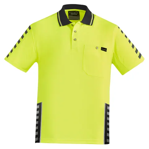 Syzmik Mens Hi Vis Komodo Short Sleeve Polo
