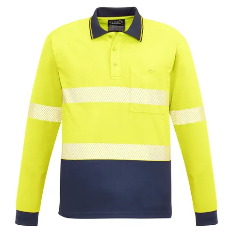 Syzmik Unisex Hi Vis Segmented Tape Long Sleeve Polo