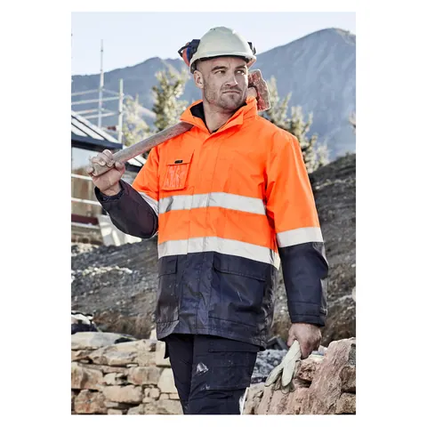 Syzmik Mens Hi Vis Basic 4 In 1 Waterproof Jacket