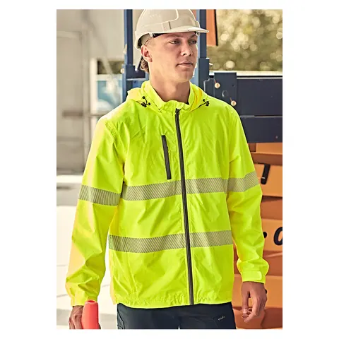 Syzmik Unisex Super Light Segmented Tape Packable Rain Jacket
