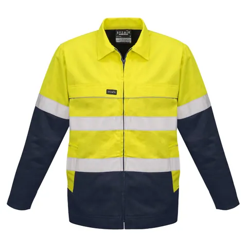 Syzmik Mens Hi Vis Cotton Drill Jacket