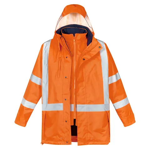 Syzmik Mens Hi Vis X Back 4 In 1 Waterproof Jacket