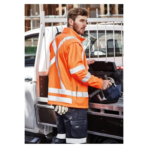 Syzmik Unisex Hi Vis X Back 2 In 1 Softshell Jacket