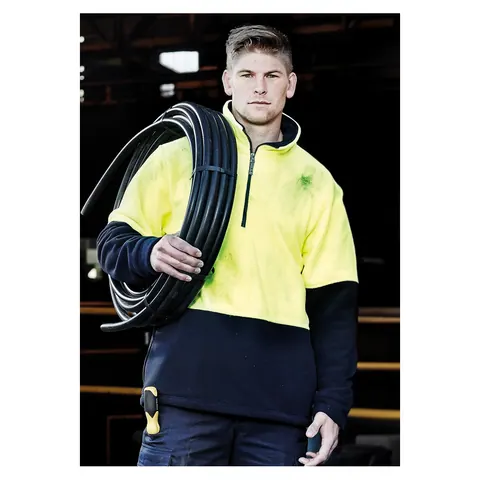 Syzmik Unisex Hi Vis 1/2 Zip Polar Fleece Pullover