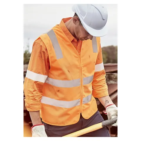 Syzmik Unisex Hi Vis VIC Rail Zip Vest