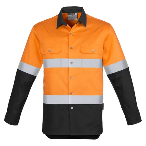 Syzmik Mens Industrial Long Sleeve Shirt - Hoop Taped