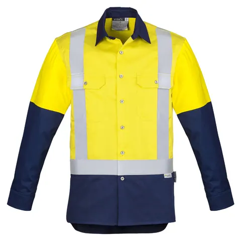 Syzmik Mens Industrial Long Sleeve Shirt - Shoulder Taped