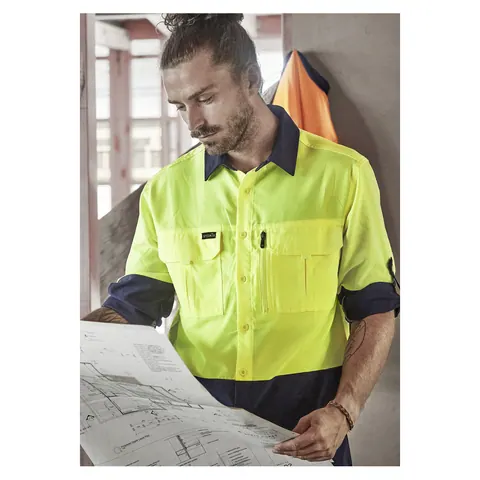 Syzmik Mens Hi Vis Outdoor Long Sleeve Shirt