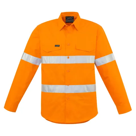 Syzmik Mens Hi Vis Hoop Taped Long Sleeve Shirt