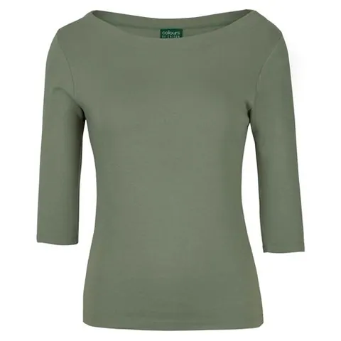 JB's Wear C of C Ladies 3/4 Sleeve Boat Neck Tee