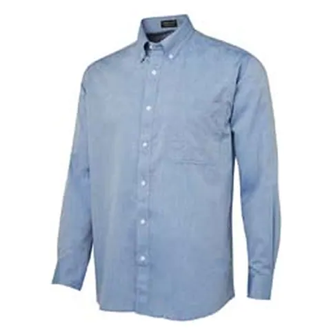 JB's Wear JB's L/S Fine Chambray Shirt in Lt Blue Chambray