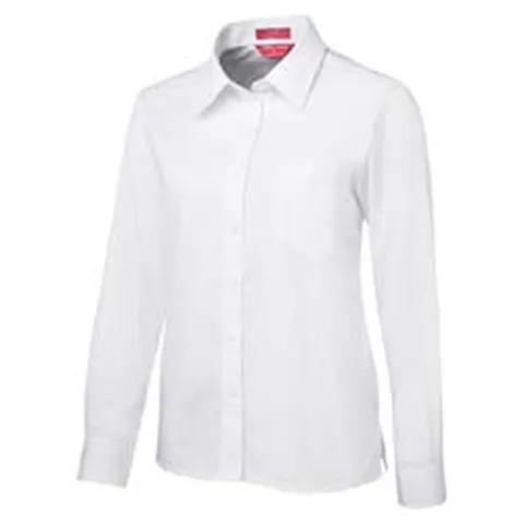 JB's Wear JB's Ladies L/S Original Poplin Shirt in White L/S