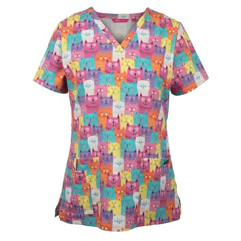 JB's Wear JB's Ladies Scrub Top Printed