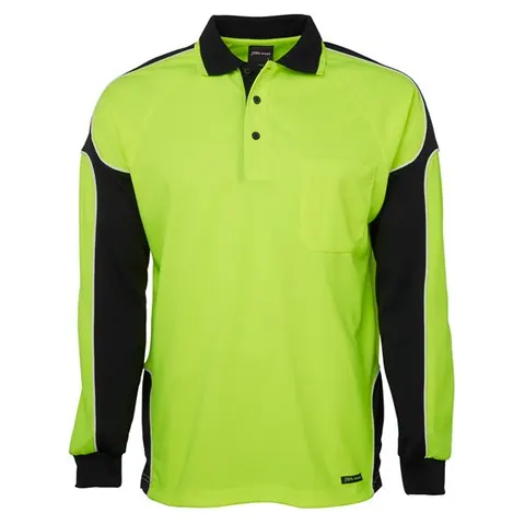 JB's Wear JB's Hi Vis L/S Arm Panel Polo