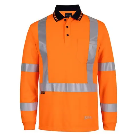 JB's Wear JB's Hi Vis L/S NSW/QLD Rail Biomotion X-Back Polo