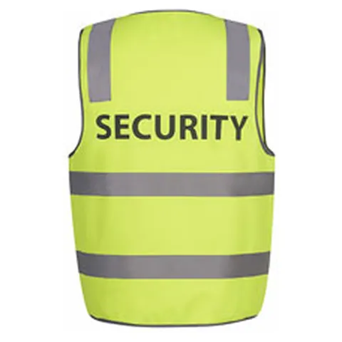 JB's Wear JB's Hv (D+N) Safety Vest Print Security in Lime