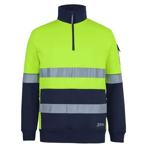 JB's Wear JB's 350g Hi Vis (D+N) 1/2 Zip Trade Fleece