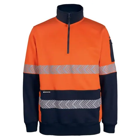 JB's Wear JB's Hi Vis 330g 1/2 Zip Segmented Tape Fleece