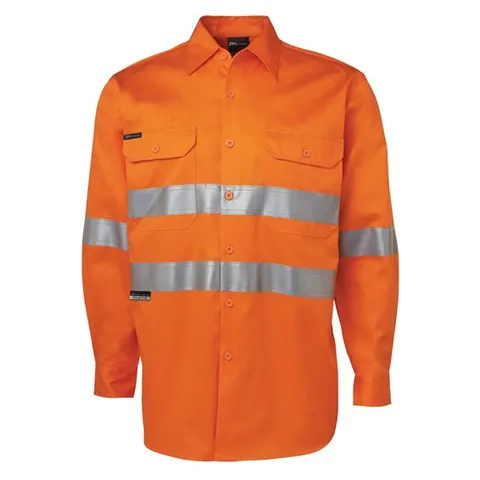 JB's Wear JB's L/S 190G Work Shirt With Reflective Tape