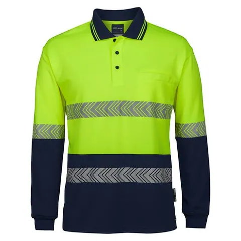 JB's Wear JB's Hi Vis L/S Segmented Tape Polo