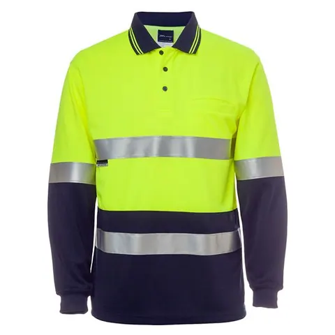 JB's Wear JB's Hi Vis L/S (D+N) Cotton Back Polo